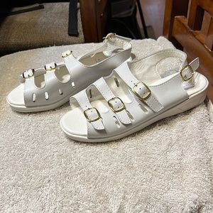 White leather sandals New